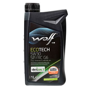 Масло моторное синтетическое 1л 5W-30 Ecotech SP/RC G6 WOLF