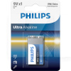 Батарейка прямоугольная щелочная 9 В PP3 (Krona) Ultra Alkaline PHILIPS (PS 6LR61E1B/10)