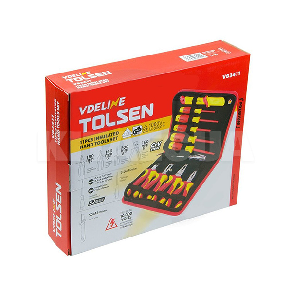 Набор инструментов диэлектрических 11 предметов TOLSEN (V83411) - 2