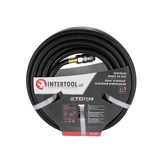 Шланг воздушный 15м 6х13мм 20 бар резиновый STORM Intertool