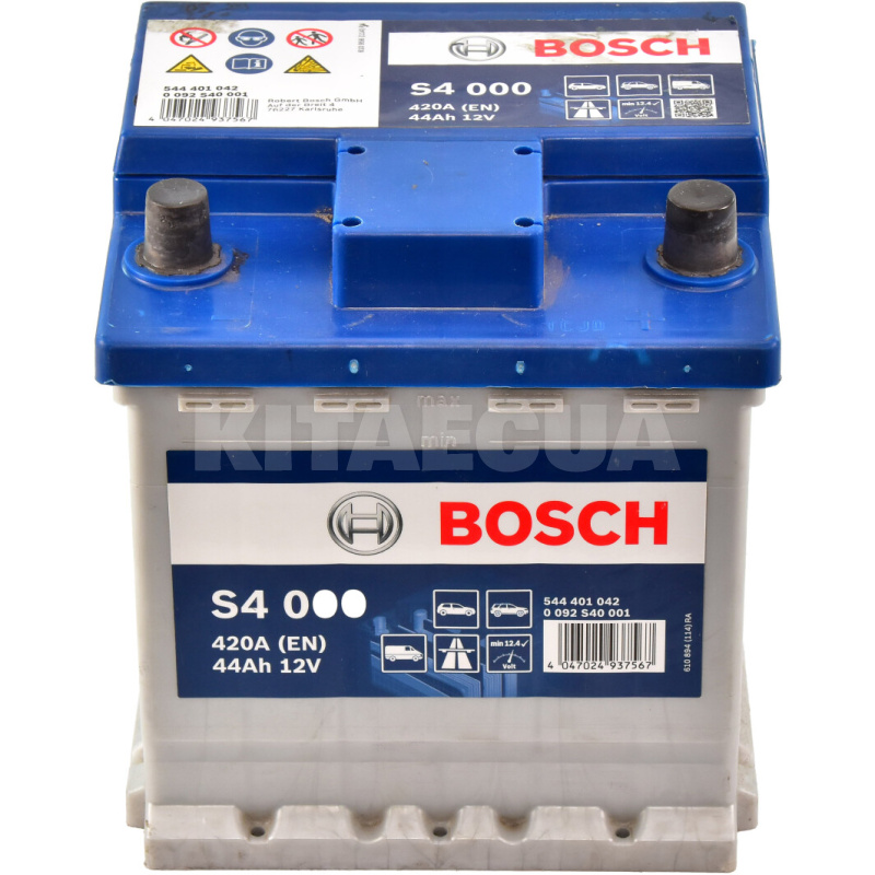 Акумулятор автомобільний 44Ач 420А "+" праворуч Bosch (0092S40001) - 2