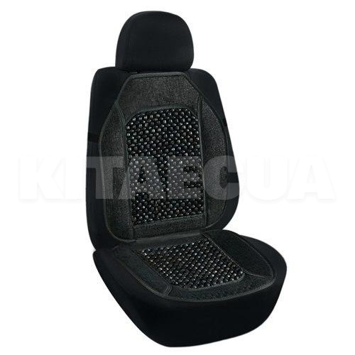Накидка на сиденье черная массажер (круглая косточка) 47х100 VITOL (106453)