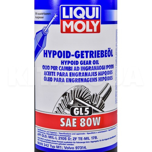 Масло трансмиссионное минеральное 1л 80W Hypoid-Geriebeoil LIQUI MOLY (1025) - 4