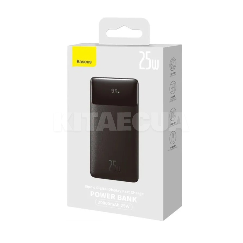 Повербанк Bipow Digital Display 20000mAh 25W чорний BASEUS (PPBD020301) - 2
