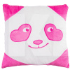 Подушка в машину декоративна "Панда-смайл влюблень" біло-рожева Tigres (ПД-0152)
