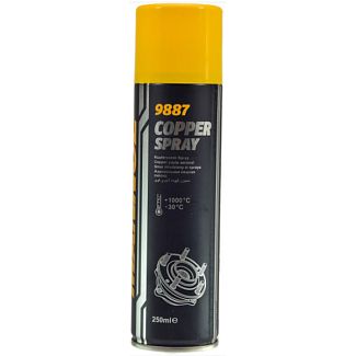 Смазка медная 250мл высоко-температурная (-30°С до +1100°С) Copper Spray Mannol