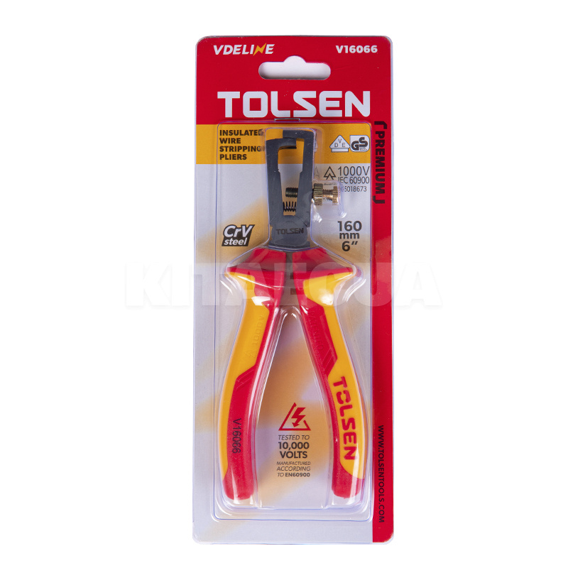 Клещи для снятия изоляции 160 мм (6") диэлектрические VDE Premium TOLSEN (V16066)