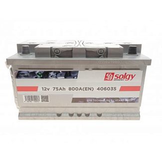 Аккумулятор автомобильный 75Ач 800А "+" справа Solgy