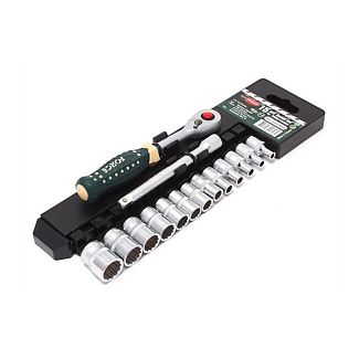 Набір торцевих головок з тріскачкою 1/4" 14 предметів ROCKFORCE