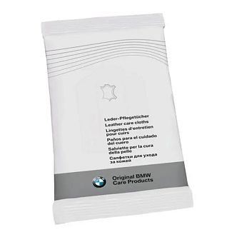 Влажные салфетки для авто Genuine Car Interior Leather Cleaning Care Cloths для кожи 10шт/уп BMW