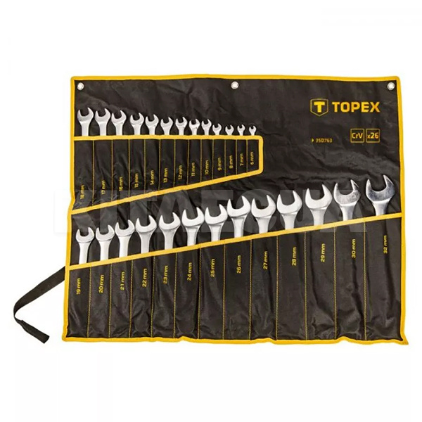 Набор ключей комбинированных 26 предметов 6-32 мм TOPEX (35D763)