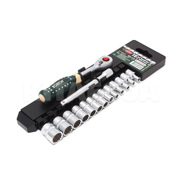 Набір торцевих головок з тріскачкою 1/4" 14 предметів ROCKFORCE (RF-014-9MSA)