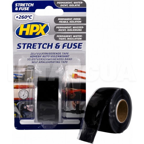 Стрічка самовулканізуюча силіконова чорна 3 м х 25 мм HPX (HPX SZ2503) - 2