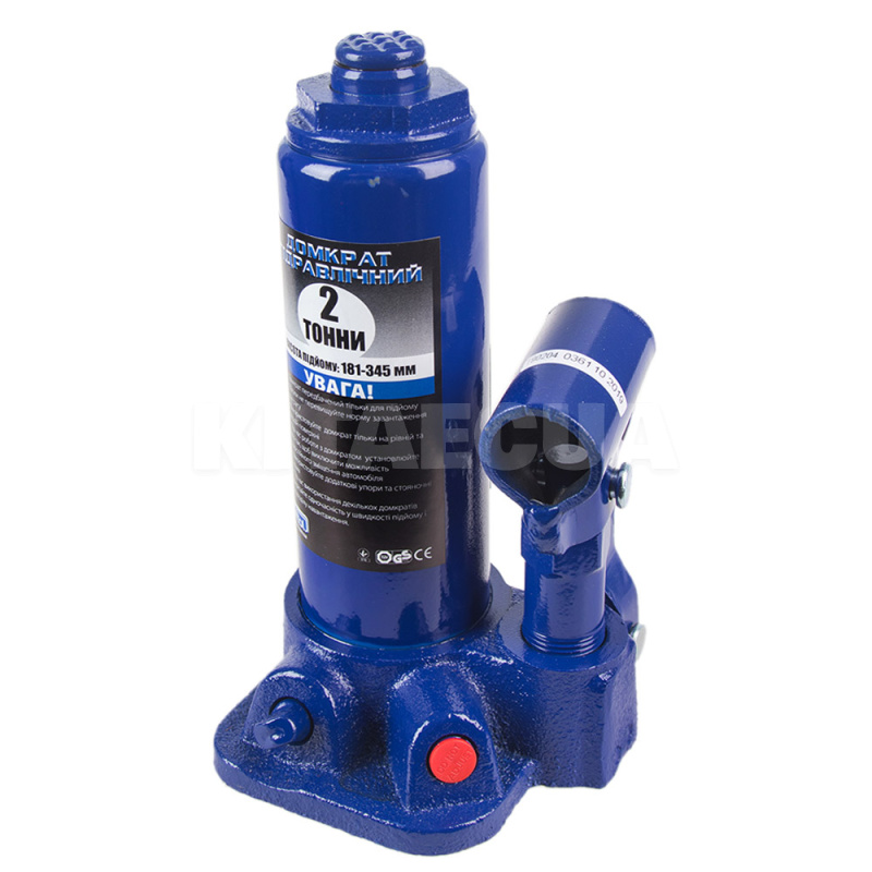 Домкрат гидравлический бутылочный до 2т (181-345 мм) с кейсом T90204S VITOL (ДБ-02006К) - 3