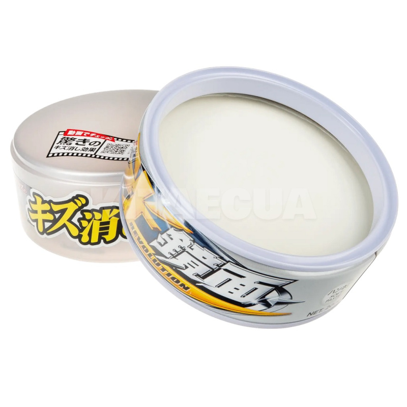 Воск-антицарапин твердый для светлых автомобилей New Scratch Clear Wax "Mirror Finish" Pearl & Metal SOFT99 (00419) - 2