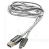 Кабель USB - microUSB 1м серый PowerPlant (KD00AS1287)