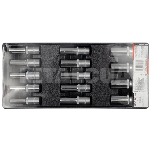 Набір торцевих головок 1/2" 14 предметів у ложементі YATO (YT-5539) - 2