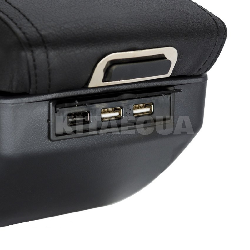 Підлокітник багатофункціональний чорний EL 100521 7USB з підсвічуванням 35х14х16см ELEGANT (108683) - 5