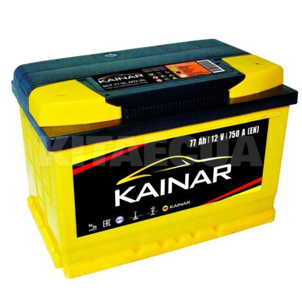 Автомобільний акумулятор Standart+ 77Ач 750А "+" справа KAINAR (077 261 0 120 ЖЧ)
