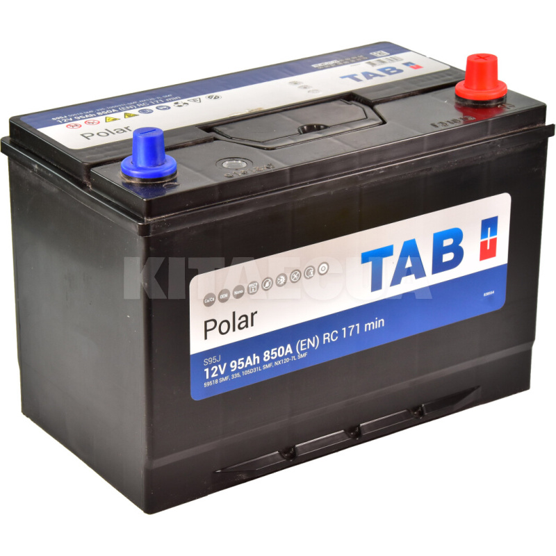Аккумулятор автомобильный 95Ач 850А "+" справа TAB (TAB POLAR 95 JIS)