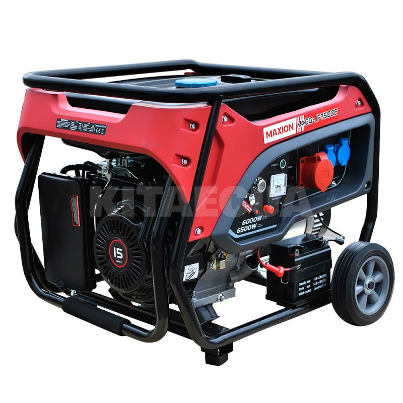 Генератор бензиновий 6.5кВт ручний та електричний запуск MAXION (MXGG-JP7500E) - 3