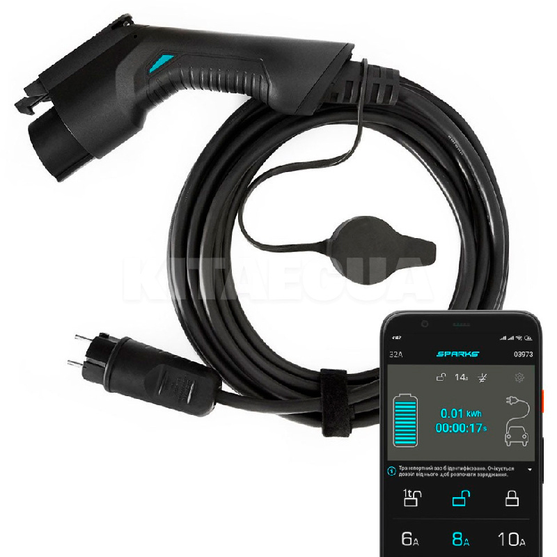 Зарядка для електромобіля Type 1 3,7 кВт 16А 1-фаза Travel Smart SPARKS (TS16T1)