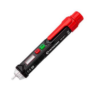 Тестер напруги безконтактний з LCD-дисплеєм Intertool