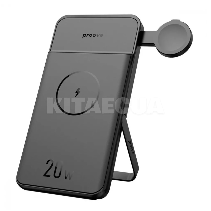 Повербанк Qi Power Stand 2in1 10000mAh 20W чорний PROOVE (577320001)