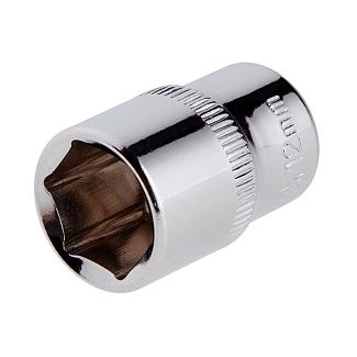 Головка торцевая 6-гранная 12мм 1/4" Cr-V Intertool