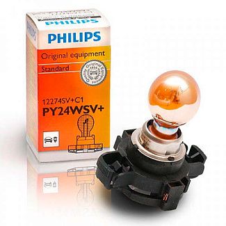 Галогенная лампа PGU20/4 24W 12V Silver Vision PHILIPS