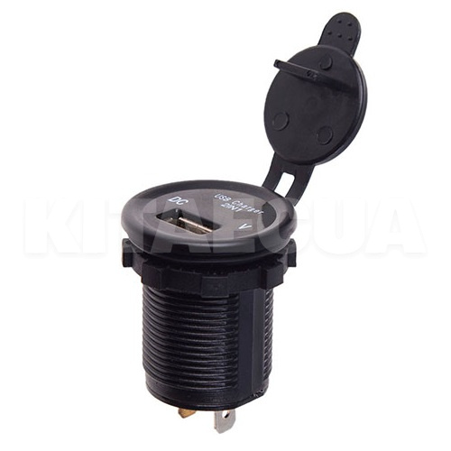 Автомобільний зарядний пристрій 12/24 В 2.1 а з вольтметром зелене підсвічування VITOL (10248-Vitol)