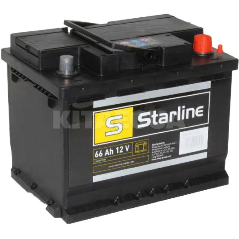 Аккумулятор 66Ач Euro (T1) 242x175x190 с обратной полярностью 560A STARLINE (S BH 66R-560)