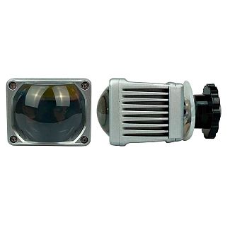 LED линзы в фары 2.7'' Matrix High Beam Square RED 32W 6000K NHK