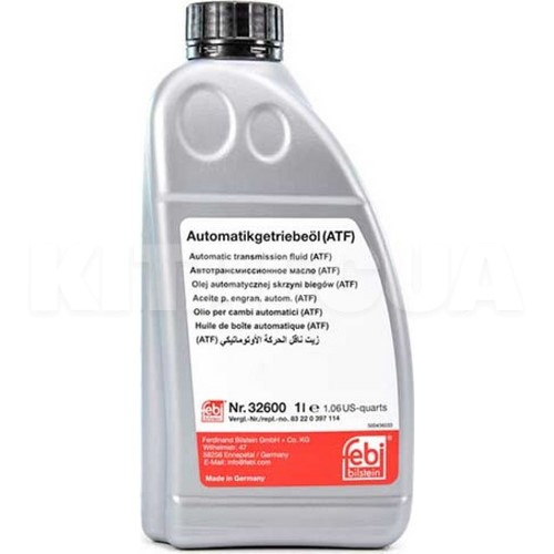 Масло трансмісійне синтетичне 1л (в ГУР) ATF Dexron VI FEBI (32600)