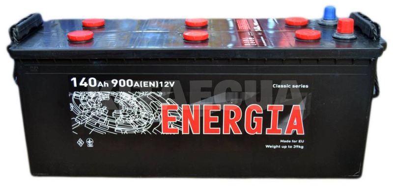 Аккумулятор автомобильный 140Ач 900А "+" слева Energia (22394)