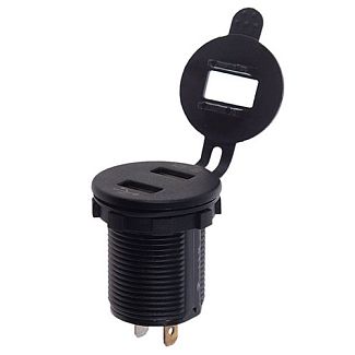 Автомобільний зарядний пристрій 12/24 В 4.2 а з вольтметром синє підсвічування VITOL