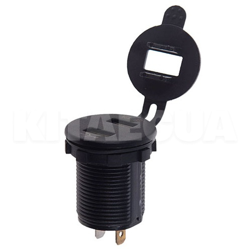 Автомобільний зарядний пристрій 12/24 В 4.2 а з вольтметром синє підсвічування VITOL (10254-Vitol)