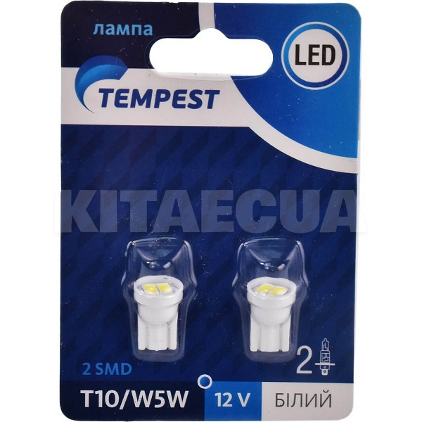 LED лампа для авто W5W (комплект) Tempest (TP-210T10-12V)