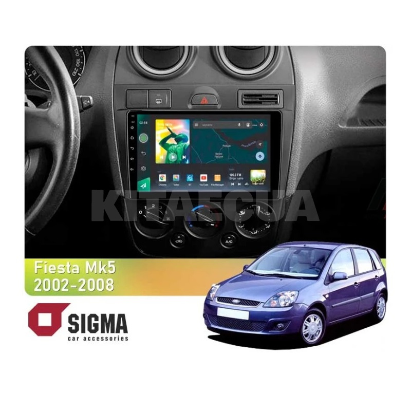 Штатна магнітола X9232 2+32 Gb 9" Ford Fiesta Mk5 2002-2008 SIGMA4car (33288)