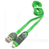 Кабель USB - microUSB/Lightning 2A 2в1 1м зеленый PowerPlant (KD00AS1291)