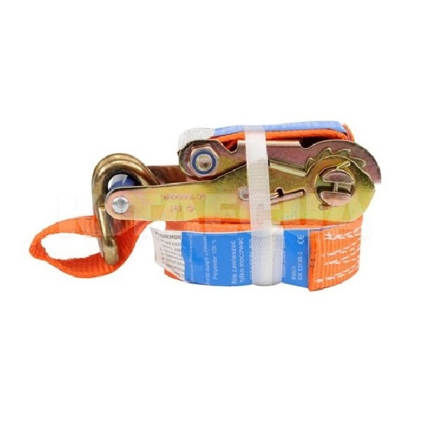 Ремінь стяжний з храповим механізмом 6м 1т VOREL (82379)