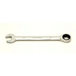 Ключ рожково-накидной 17 мм угол 15° с трещоткой STARLINE