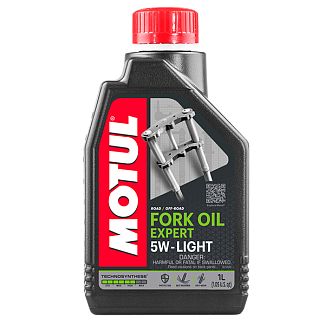 Масло гидравлическое полусинтетическое 1л 5W Fork Oil Expert Light MOTUL