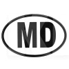 Наклейка знак "MD" ч/б 90х140 мм VITOL (STICKER-MD)