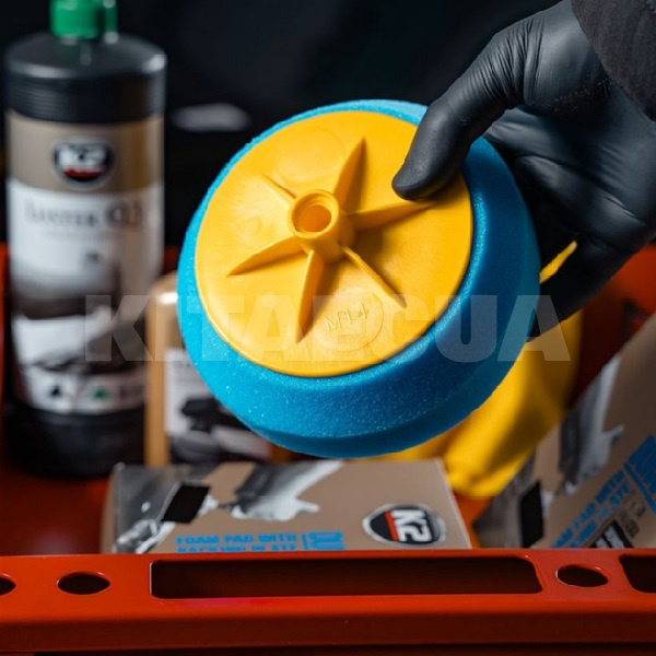 Круг для полировки 150Х50мм с липучкой Duraflex голубая K2 (L641) - 4