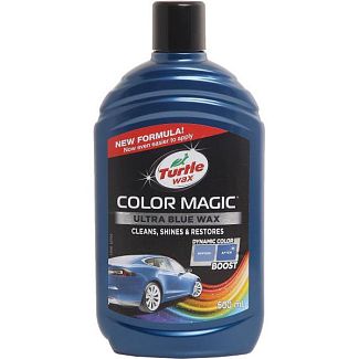 Цветной полироль с воском синий 500мл Color Magic New Formula Turtle Wax