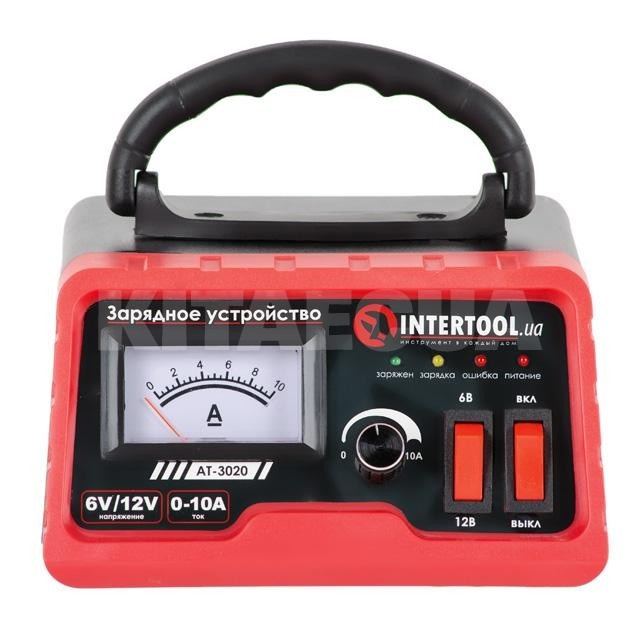 зарядний пристрій для акумулятора 6В/12В 10А 120Ач Intertool (AT-3020)