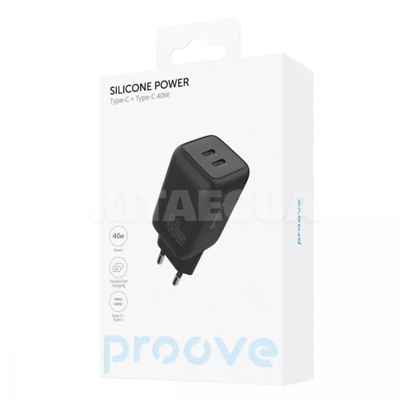 Зарядное устройство 40W 2Type-C Silicone Power белое PROOVE (491840003) - 2