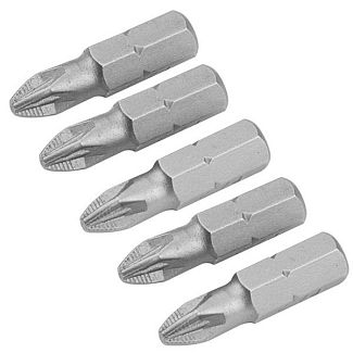 Биты S2A крестовые РZ 2х25мм 5шт TOLSEN