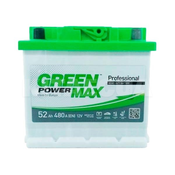 Аккумулятор автомобильный 52Ач 480А "+" справа Green Power (22374)